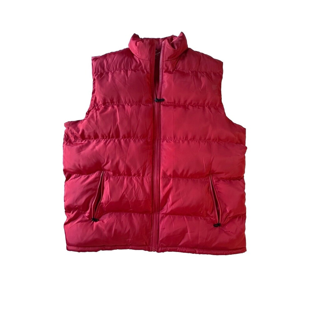 TUVEKE Men's Sz XXL Red Full Zip Puffer Vest
